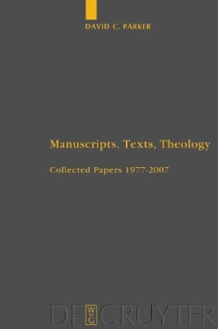 Cover of Manuscripts, Texts, Theology