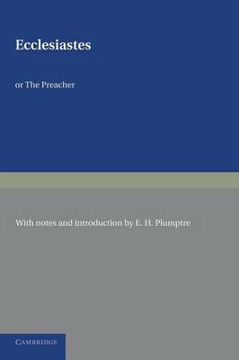 Book cover for Ecclesiastes or The Preacher