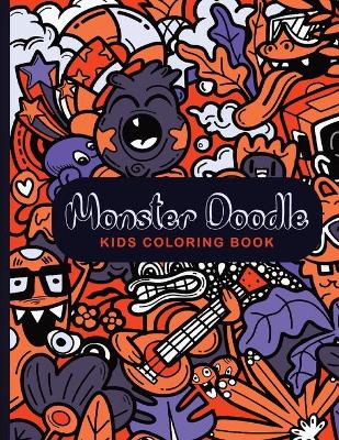 Book cover for Doodle Monsters kids Coloring Book