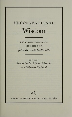Book cover for Unconventional Wisdom