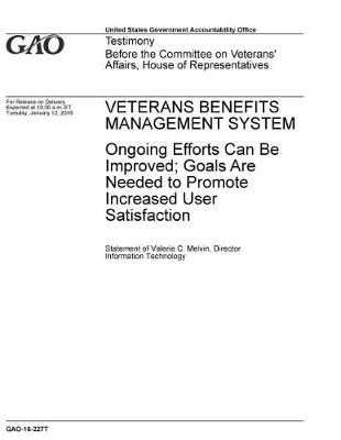 Book cover for Veterans Benefits Management System