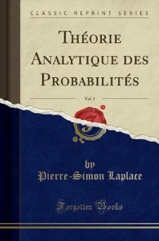 Cover of Théorie Analytique Des Probabilités, Vol. 1 (Classic Reprint)