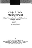 Book cover for Object Data Management