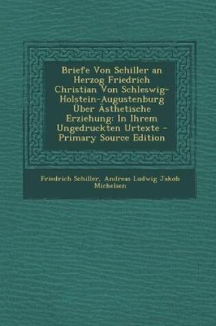 Cover of Briefe Von Schiller an Herzog Friedrich Christian Von Schleswig-Holstein-Augustenburg Uber Asthetische Erziehung