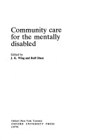 Book cover for Community Care for the Mentally Disabled