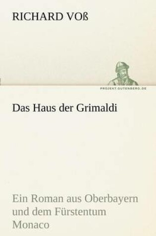 Cover of Das Haus Der Grimaldi