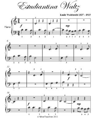 Book cover for Estudiantina Waltz Beginner Piano Sheet Music