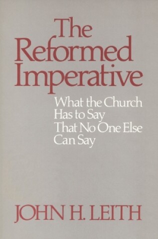 Cover of The Reformed Imperative