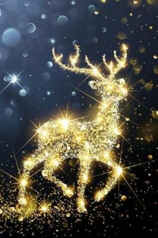 Cover of Gold Sparkle Reindeer Notebook