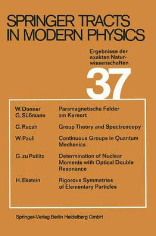 Cover of Ergebnisse Der Exakten Naturwissenschaften