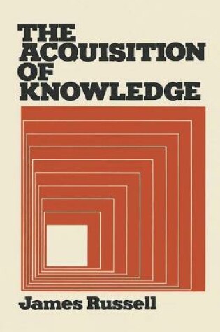 Cover of The Acquisition of Knowledge