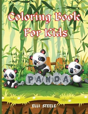 Book cover for Panda Coloring Book For Kids