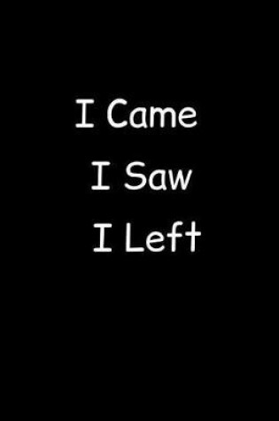 Cover of I Came I Saw I Left