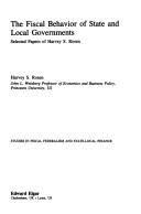 Cover of The Fiscal Behavior of State and Local Governments