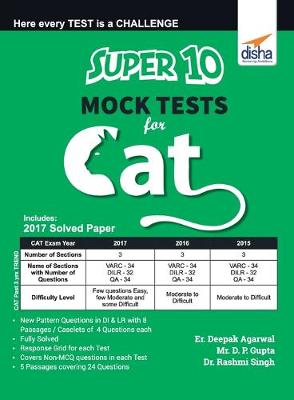 Book cover for Super 10 Mock Tests for CAT