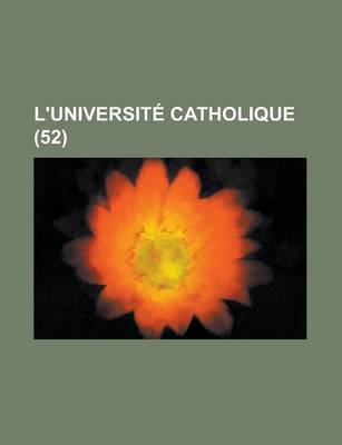 Book cover for L'Universite Catholique (52)