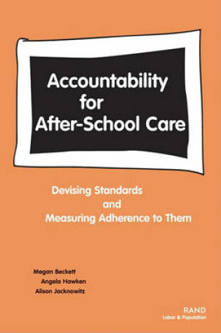 Cover of Accountability for After-School Care