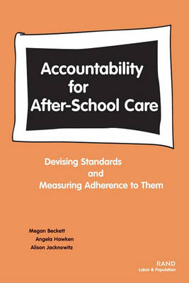 Book cover for Accountability for After-School Care