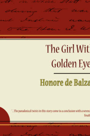 Cover of The Girl with Golden Eyes - Honore de Balzac