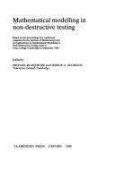 Cover of Mathematical Modelling in Non-destructive Testing