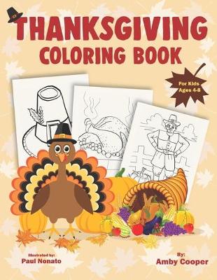 Book cover for Thanksgiving Coloring Book for Kids Ages 4-8