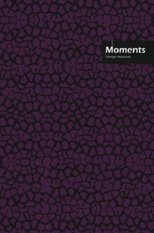 Cover of Moments Lifestyle, Animal Print, Write-in Notebook, Dotted Lines, Wide Ruled, Medium 6 x 9 Inch, 288 Pages (Purple)