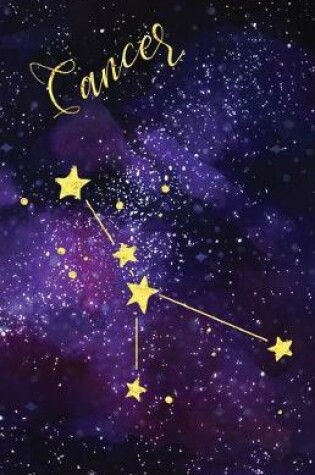 Cover of Journal Notebook Zodiac Sign Cancer Constellation