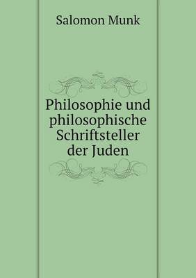 Book cover for Philosophie und philosophische Schriftsteller der Juden