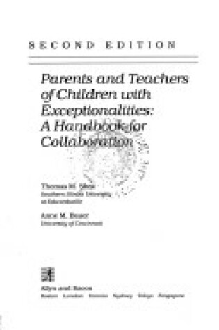 Cover of Parents and Teachers of Children with Exceptionalities