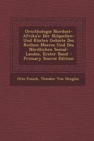 Cover of Ornithologie Nordost-Afrika's