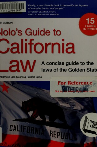 Cover of Nolo's Guide to California Law