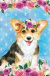 Book cover for Journal Notebook For Dog Lovers Corgi In Flowers 4