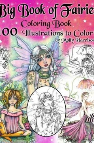 Cover of Big Book of Fairies Coloring Book - 100 Pages of Flower Fairies, Celestial Fairies, and Fairies with their Companions