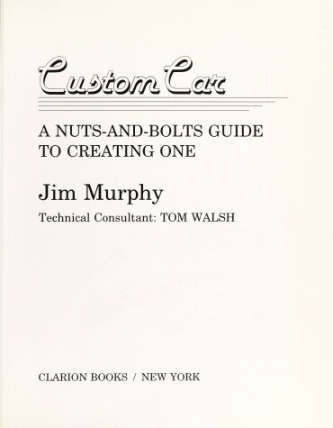 Book cover for Custom Car