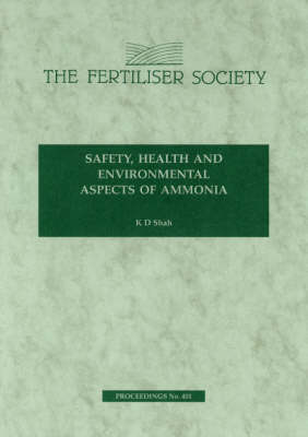 Book cover for Safety, Health and Environmental Aspects of Ammonia