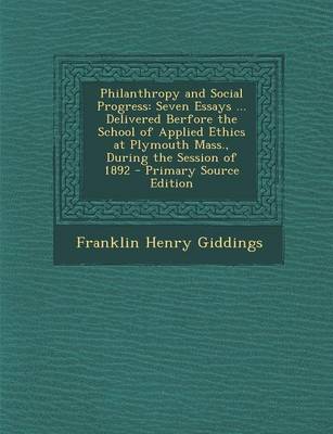 Book cover for Philanthropy and Social Progress