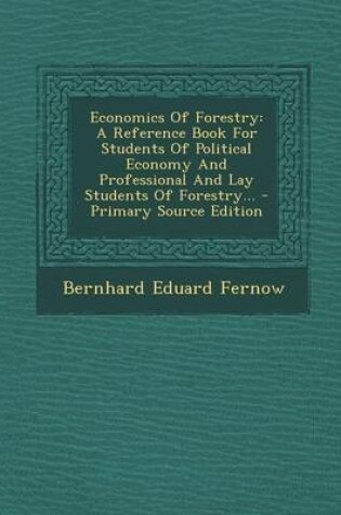 Cover of Economics of Forestry