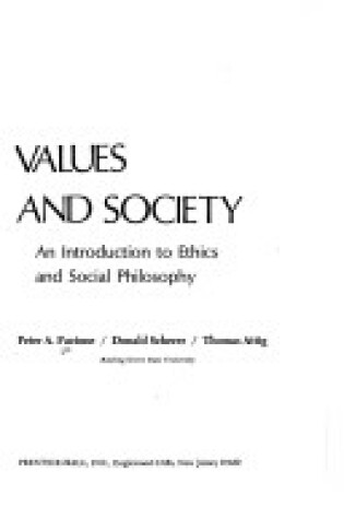 Cover of Values and Society