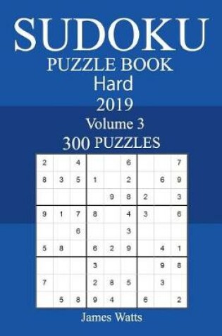 Cover of 300 Hard Sudoku Puzzle Book 2019