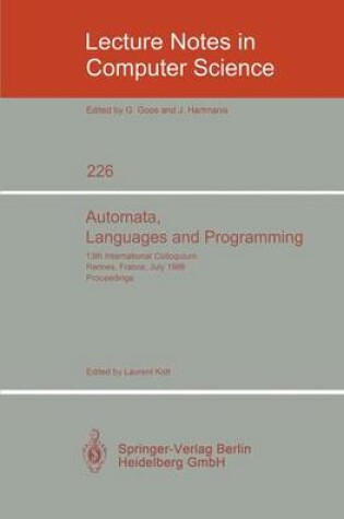 Cover of Automata, Languages and Programming