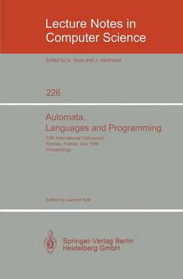 Book cover for Automata, Languages and Programming