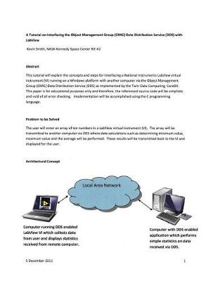 Book cover for A Tutorial on Interfacing the Object Management Group (Omg) Data Distribution Service (Dds) with LabVIEW