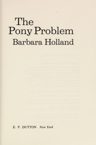 Cover of The Pony Problem