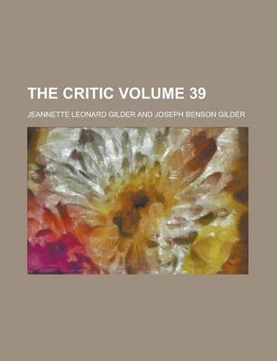 Book cover for The Critic Volume 39