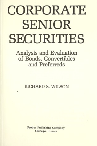 Cover of Corporate Senior Securities