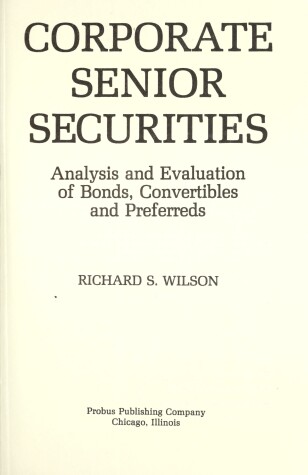 Book cover for Corporate Senior Securities