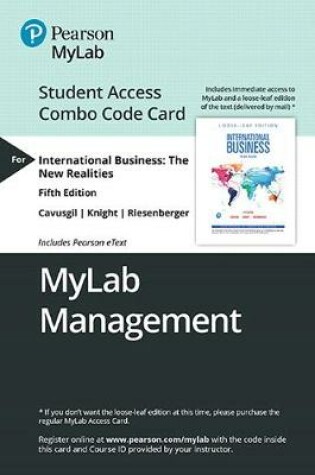 Cover of Mylab Management with Pearson Etext -- Combo Access Card -- For International Business