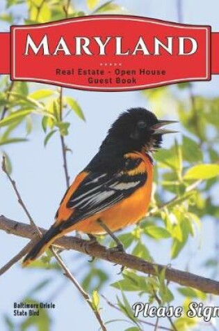 Cover of Maryland Real Estate Open House Guest Book