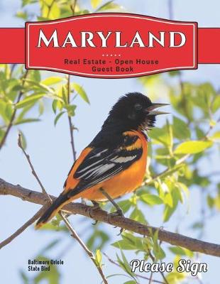 Book cover for Maryland Real Estate Open House Guest Book