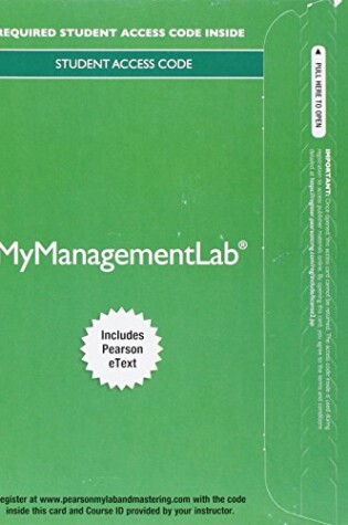 Cover of 2014 Mylab Management with Pearson Etext -- Access Card -- For Management